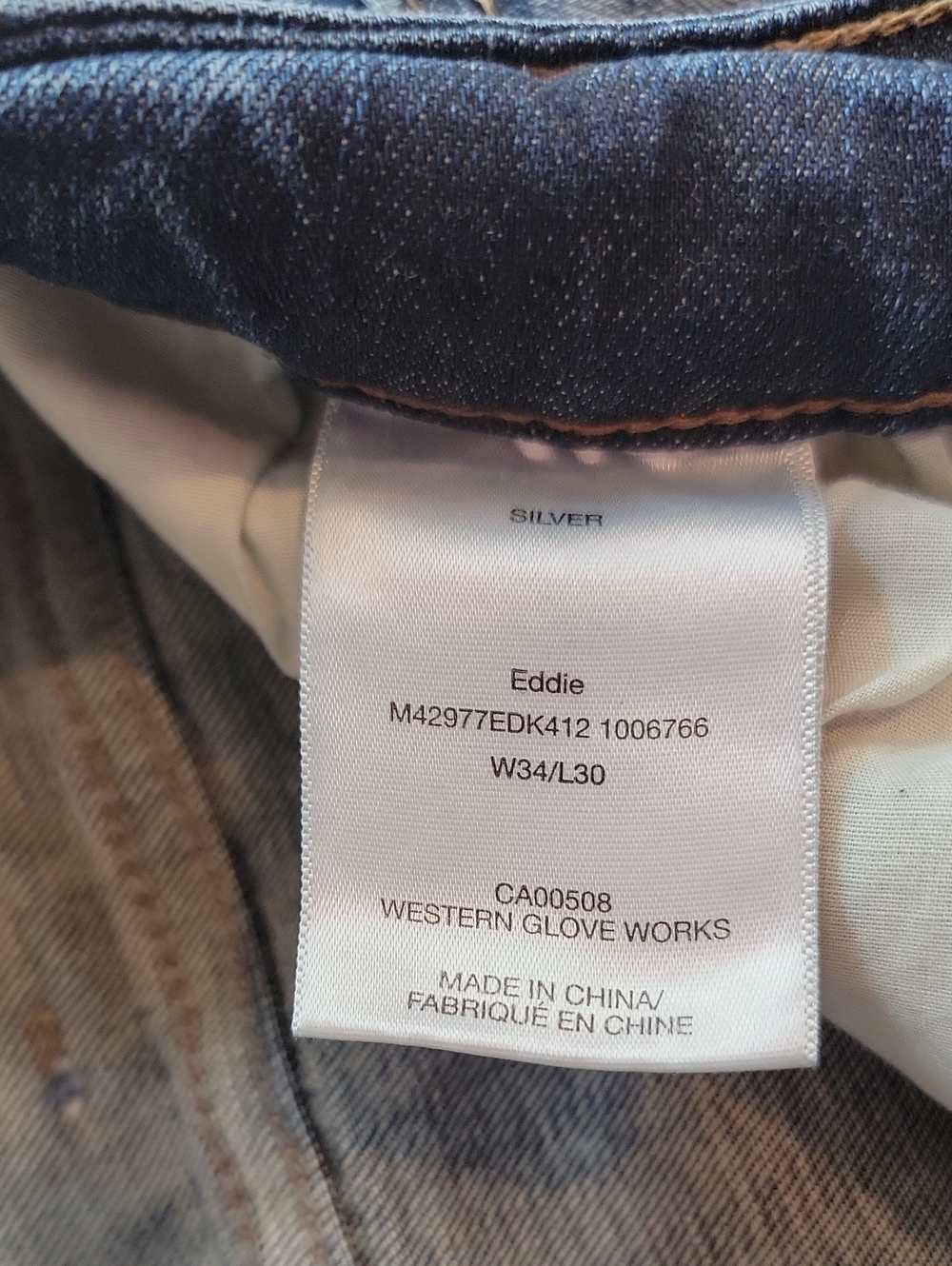 Silver Eddie Dark Indigo Denim Men’s Jean Size 33" X 30" - Picture 15 of 16